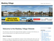 Tablet Screenshot of madeleyvillage.co.uk